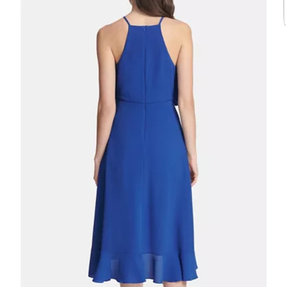 kensie Ruffle Popover Halter Dress - Picture 2 of 3